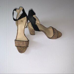 Vince Camuto Ankle Strap Leopard Sandals